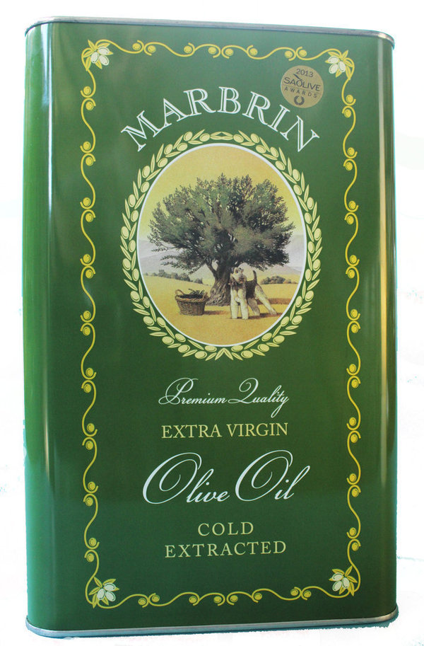 Frische Lieferung: Marbrin Olivenöl "Intensiv" im dekorativen 1000ml Blechkanister
